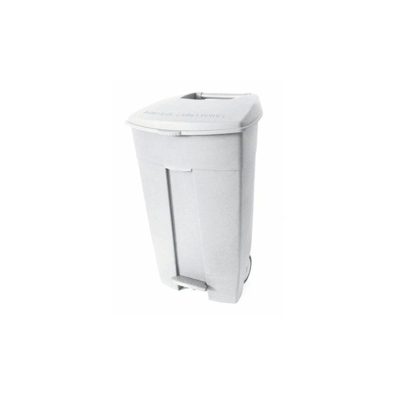 Contenitore mobile a pedale Medial Contiplast 120L in PP bianco 102534