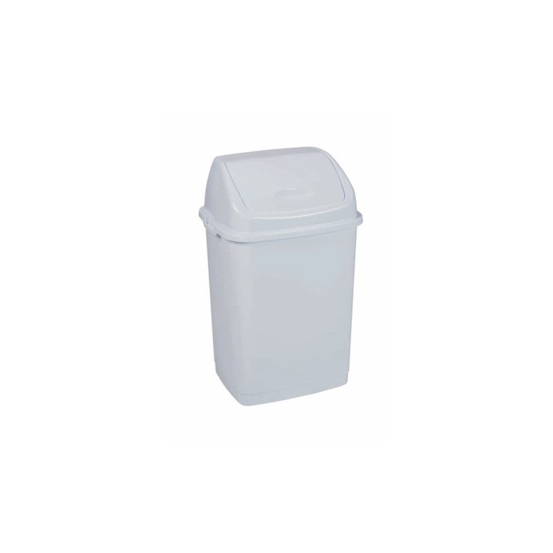 Pattumiera con coperchio basculante bianco Medial Rif basic 290x235x460mm/18L - 909018