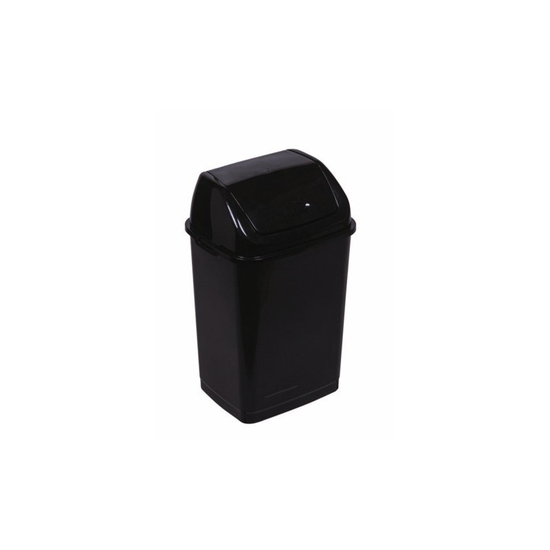 Pattumiera nera con coperchio basculante nero Medial Rif basic 360x290x560mm/35L 909536