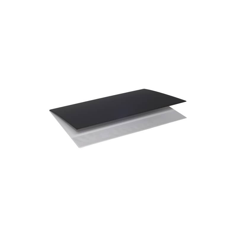 Sottomano Doppio Neon Arda f.to 49x34,5 cm in plastica morbida Soft-touch nero 0107NEO1000