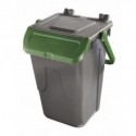 Bidone con sportello a becco in PP Medial Duck 35L grigio-verde 720118