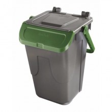 Bidone con sportello a becco in PP Medial Duck 35L grigio-verde 720118
