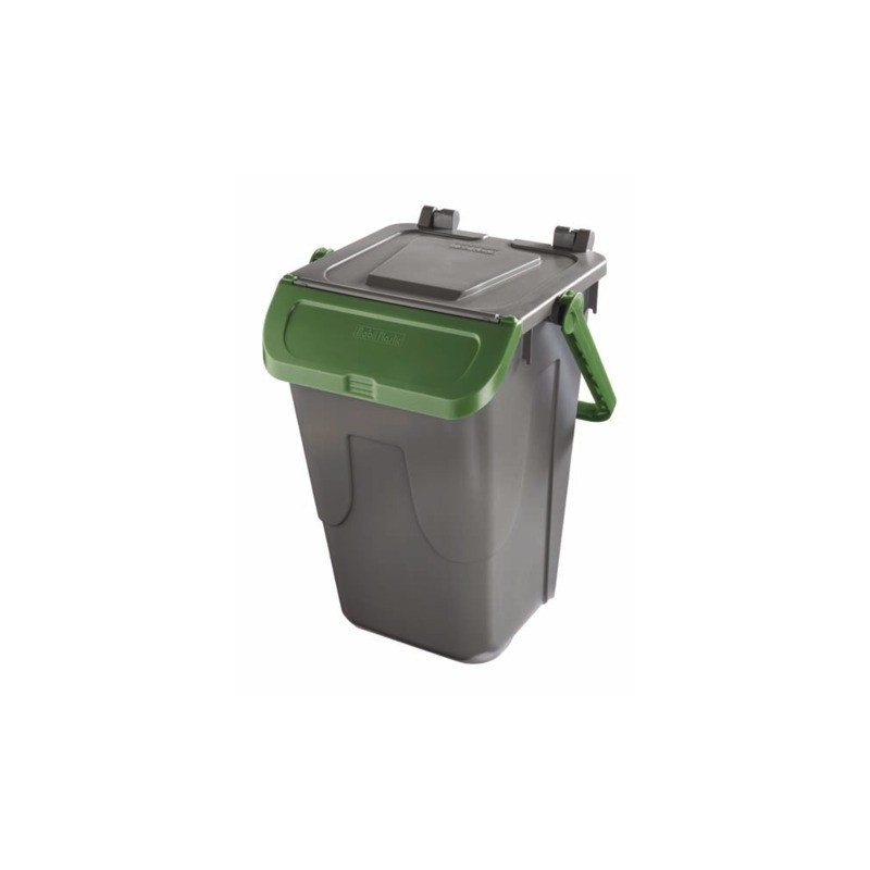 Bidone con sportello a becco in PP Medial Duck 35L grigio-verde 720118