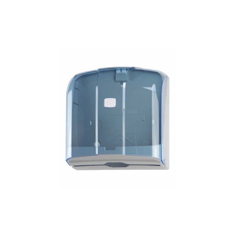 Distributore di carta asciugamani piegata a C o Z Medial Wave ² blu trasparente 270x110x280mm - 908120