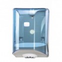 Distributore carta a srotolamento centrale Medial Wave blu trasparente 220x210x310mm - 908124
