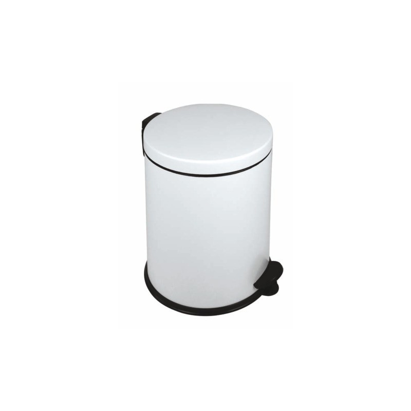 Pattumiera a pedale New bin basic 260x360 mm acciaio verniciato bianco 913121