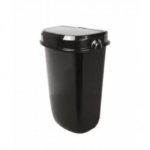 Cestino con coperchio ad imbocco automatico Medial Amélie 12 L 336x194x536mm nero - 111211