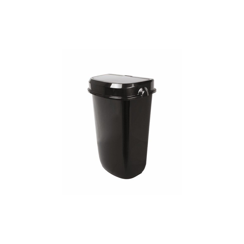 Cestino con coperchio ad imbocco automatico Medial Amélie 12 L 336x194x536mm nero - 111211
