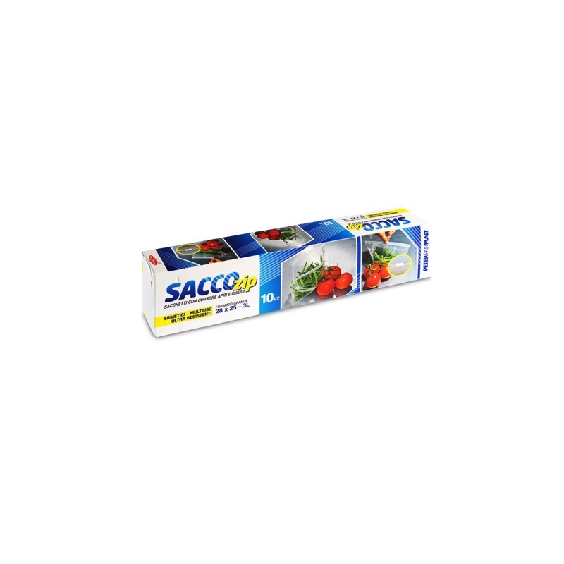 Sacchetti per frigorifero con zip Peter Pan Plast conf. 10 pz 28x25 cm ZIP2825