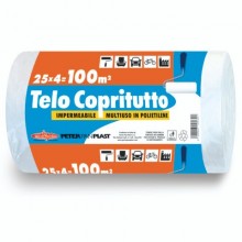 Telo copritutto in rotolo Peter Pan Plast multiuso in HDPE 100 mq COPRI100E