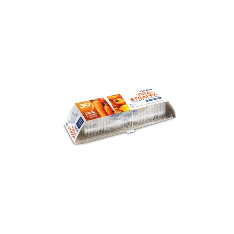 Dispenser sacchi frigo in rotolo Genius Peter Pan Plast Tira e Strappa conf. 30 pz 38x50 cm - GENTS38