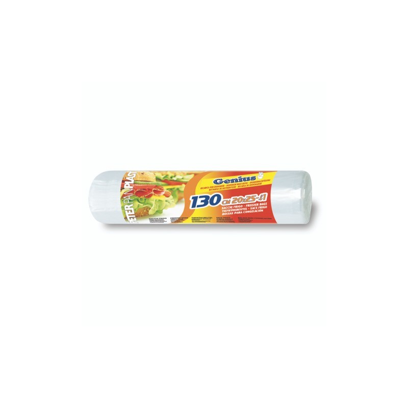 Dispenser di sacchi frigo Genius con clips adesive Peter Pan Plast conf. 130 pz 20x25 cm - GENFSAN