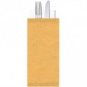Buste portaposate Ristocart in carta paglia con tovagliolo 2 veli 25x10,5 cm conf. 100 pz neutra - WRBUP2072