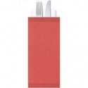 Buste portaposate Ristocart in carta paglia con tovagliolo 2 veli 25x10,5 cm conf. 100 pz bordeaux - WRBUP2061