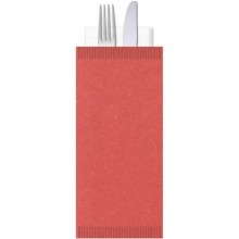 Buste portaposate Ristocart in carta paglia con tovagliolo 2 veli 25x10,5 cm conf. 100 pz bordeaux - WRBUP2061