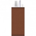 Buste portaposate Ristocart in carta paglia con tovagliolo 2 veli 25x10,5 cm conf. 100 pz cacao - WRBUP2064