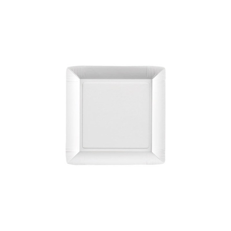 Piatti in cartoncino vergine leggeri Le Nappage Traditional Light nature bianco conf. 50 pz 18x18 cm - 79219