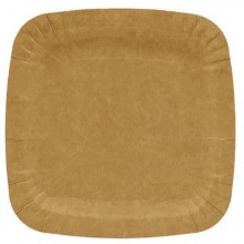 Piatti in cartoncino kraft Ristocart linea Bistrot conf. 100 pz 24x24 cm H2424001