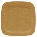 Piatti in cartoncino kraft Ristocart linea Bistrot conf. 50 pz 18x18 cm H1818050