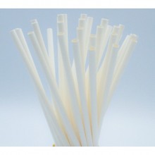 Cannucce in carta biodegradabile bianche Le Nappage conf. 125 pz 6x200 mm 61169
