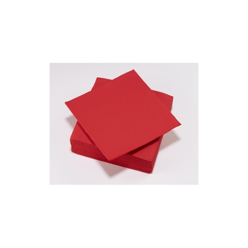 Tovaglioli microgoffrati Tavola Viva 38x38 cm 2 veli - rosso - conf. 40 pz - 61829
