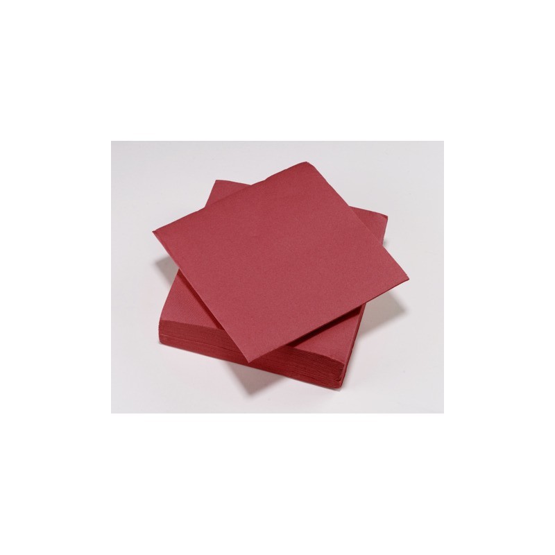 Tovaglioli microgoffrati Tavola Viva 38x38 cm 2 veli conf. 40 pz bordeaux 61839