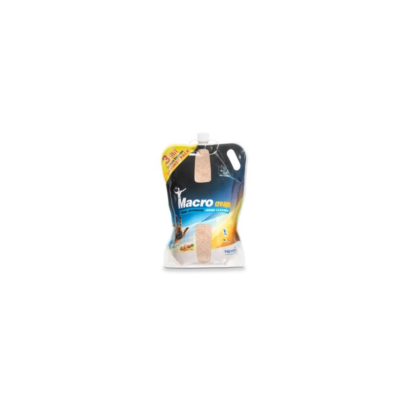 Crema lavamani con microgranuli vegetali Nettuno Macrocream T-Bag ricarica 3 L 790
