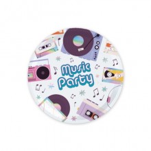 Piatti Big Party a tema Music Party Ø 18 cm - conf. 6 pz - 76562 (Conf.3)