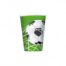 Bicchieri Big Party a tema Football 250 ml - conf. 6 pz - 76865 (Conf.3)
