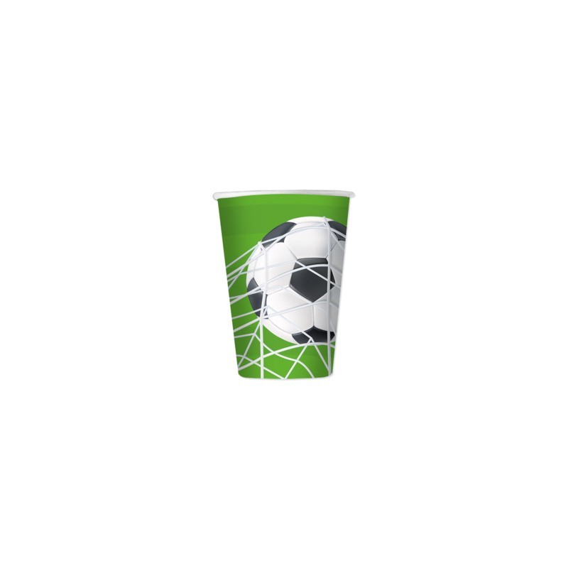 Bicchieri Big Party a tema Football 250 ml - conf. 6 pz - 76865 (Conf.3)