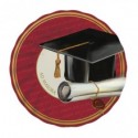 Piatti Big Party a tema Laurea Ad Maiora Ø 25 cm - conf. 6 pz - 76169 (Conf.3)