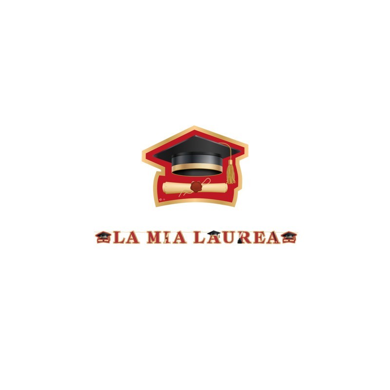 Kit festone a tema Laurea Glamour Big Party 600x25 cm 75308 (Conf.3)