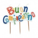 Candeline picks a tema Buon Compleanno 10x7 cm Big Party multicolor 73111 (Conf.3)