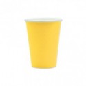 Bicchieri in carta di pura cellulosa Ecolor 250 ml - giallo - conf. 25 pz - 74095 (Conf.2)