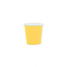 Bicchieri in carta di pura cellulosa Ecolor 80 ml - giallo - conf. 25 pz - 74096 (Conf.2)