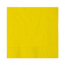 Tovaglioli in carta di pura cellulosa Ecolor 2 veli - 33x33 cm - giallo - conf. 40 pz - 74508 (Conf.2)