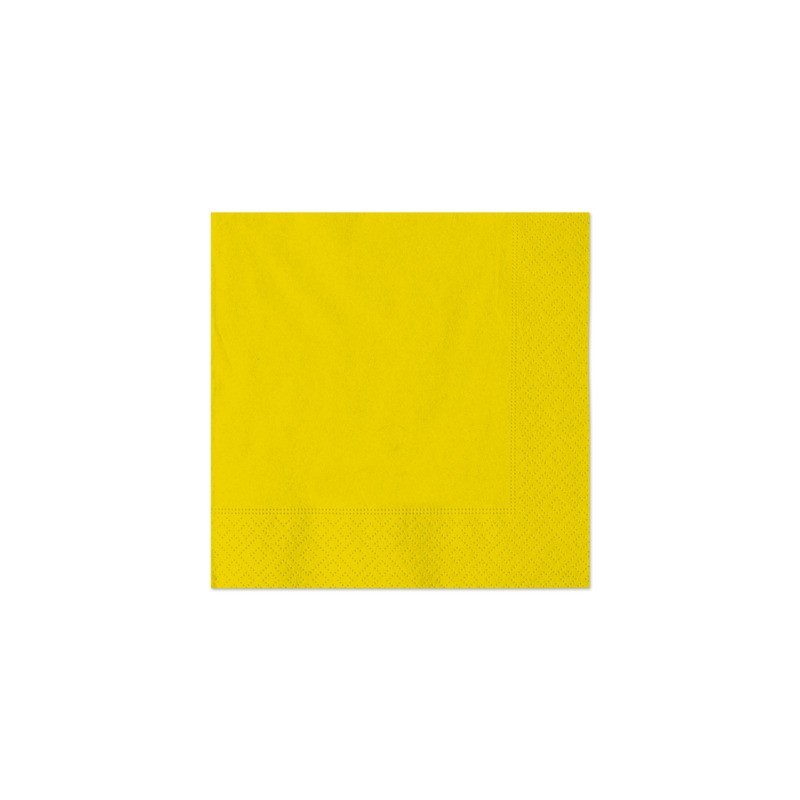 Tovaglioli in carta di pura cellulosa Ecolor 2 veli - 33x33 cm - giallo - conf. 40 pz - 74508 (Conf.2)