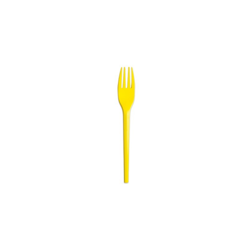 Forchette Ecolor 16 cm - giallo - conf. 20 pz - 76391 (Conf.2)