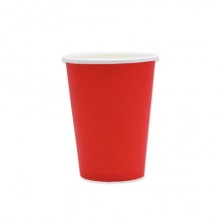 Bicchieri in carta di pura cellulosa Ecolor 250 ml - rosso - conf. 25 pz - 74079 (Conf.2)