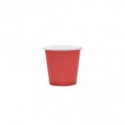 Bicchieri in carta di pura cellulosa Ecolor 80 ml - rosso - conf. 25 pz - 74080 (Conf.2)