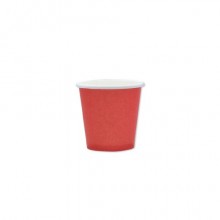 Bicchieri in carta di pura cellulosa Ecolor 80 ml - rosso - conf. 25 pz - 74080 (Conf.2)