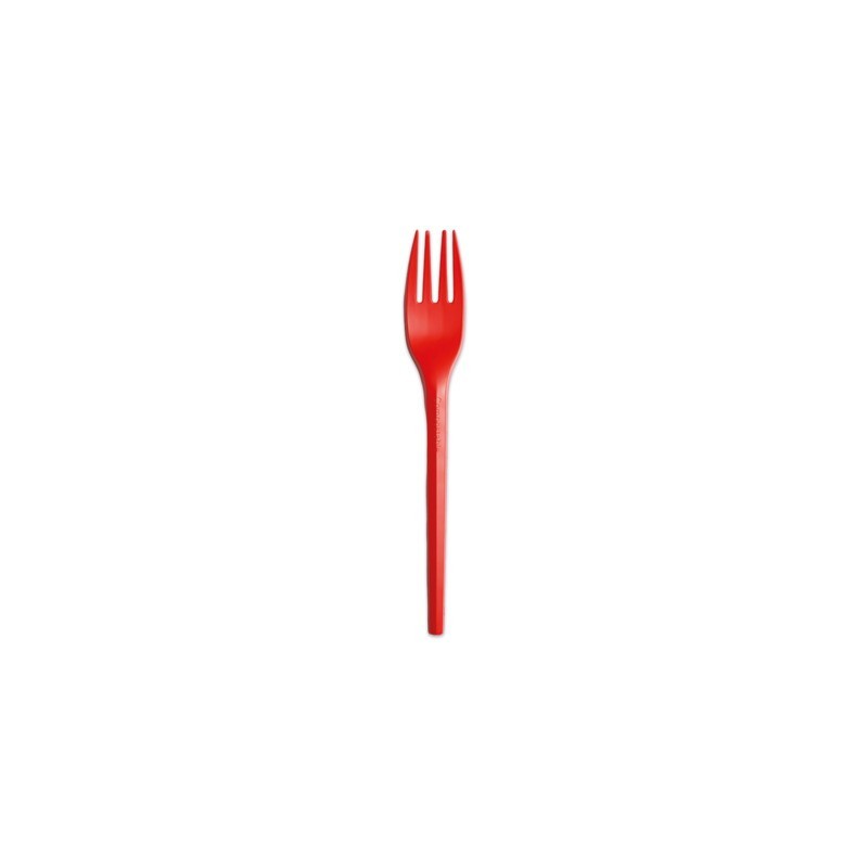 Forchette Ecolor 16 cm rosso - conf. 20 pz - 76387 (Conf.2)