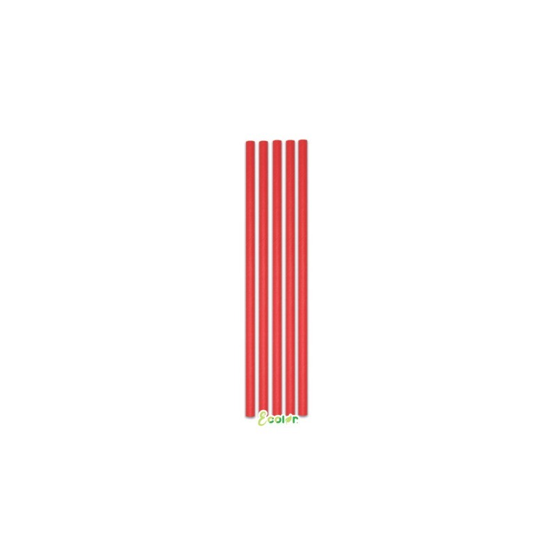 Cannucce in carta Ecolor Ø 0,5 cm rosso - conf. 50 pz - 74034 (Conf.4)