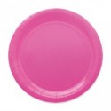 Piatti in carta di pura polpa di cellulosa Ecolor Ø 24 cm - fucsia - conf. 25 pz - 74085 (Conf.2)