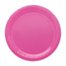 Piatti in carta di pura polpa di cellulosa Ecolor Ø 24 cm - fucsia - conf. 25 pz - 74085 (Conf.2)