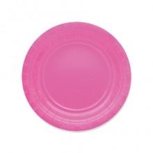 Piatti in carta di pura polpa di cellulosa Ecolor Ø 18 cm - fucsia - conf. 25 pz - 74086 (Conf.2)