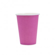 Bicchieri in carta di pura cellulosa Ecolor 250 ml - fucsia - conf. 25 pz - 74087 (Conf.2)