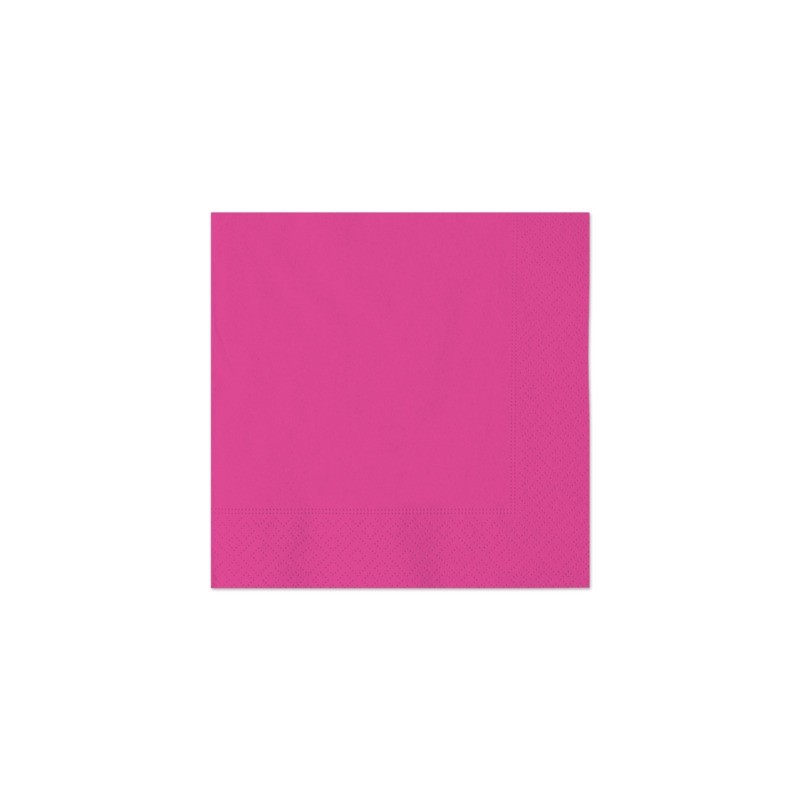 Tovaglioli in carta di pura cellulosa Ecolor 2 veli fucsia 33x33 cm - conf. 40 pz - 74506 (Conf.2)