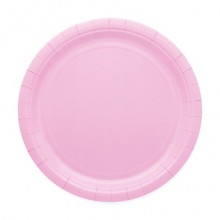 Piatti in carta di pura polpa di cellulosa Ecolor Ø 24 cm - rosa - conf. 25 pz - 74040 (Conf.2)