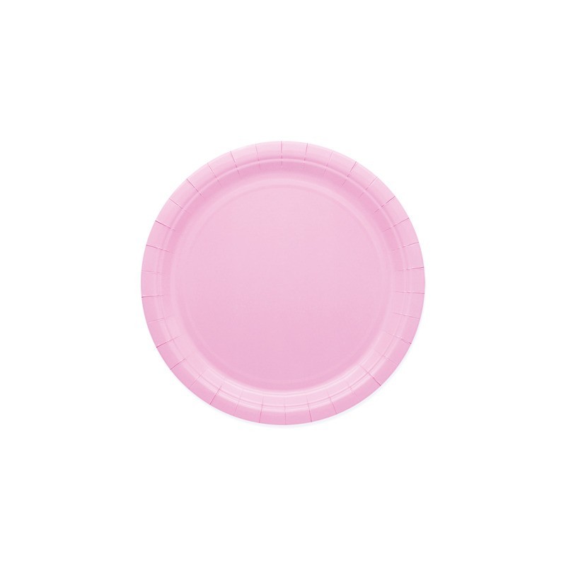 Piatti in carta di pura polpa di cellulosa Ecolor Ø 24 cm - rosa - conf. 25 pz - 74040 (Conf.2)